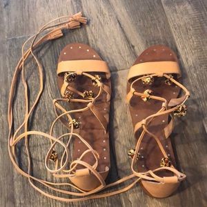 Madewell Amira leather lace up sandals